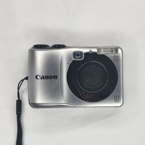 Canon PowerShot A1200 HD 12.1MP Digital Camera Silver Works W/ Pelican 1120 Case - Picture 1 of 15